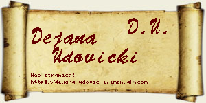 Dejana Udovički vizit kartica